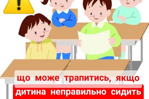 Що може трапитись, якщо дитина неправильно сидить?